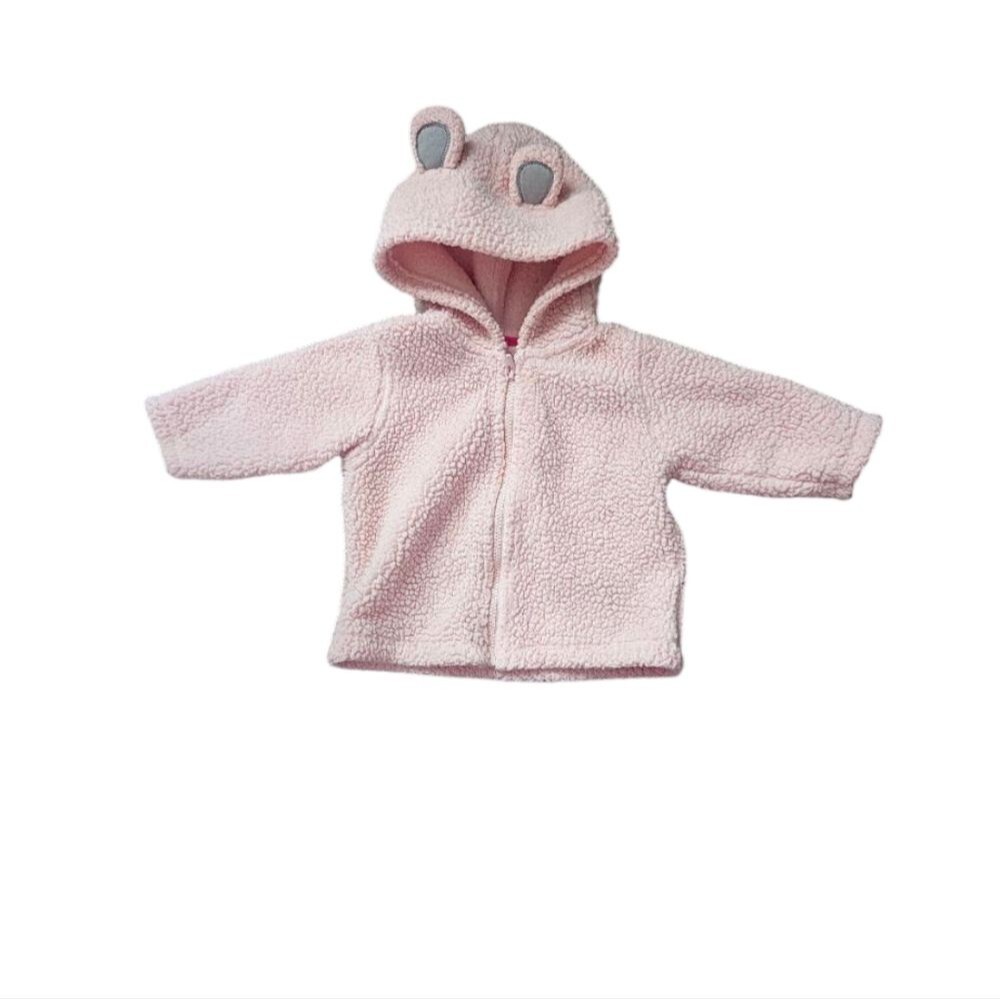 Baby B'gosh Pink Sherpa Jacket with Ears Size 3 Months